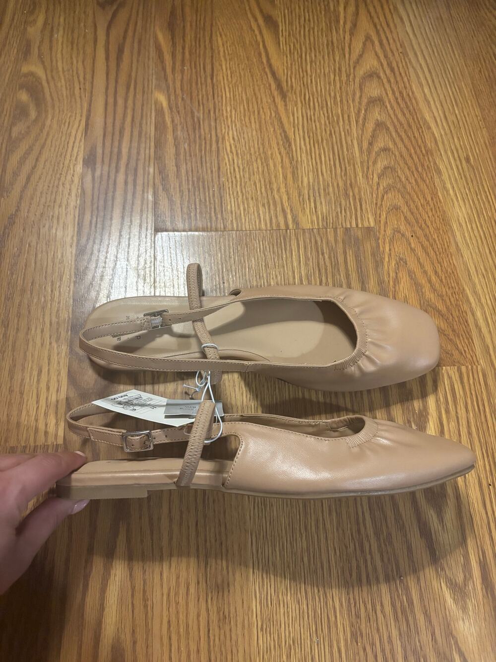 NWT Wild Fable Nude Ballet Flat Slingbacks with Square Toe